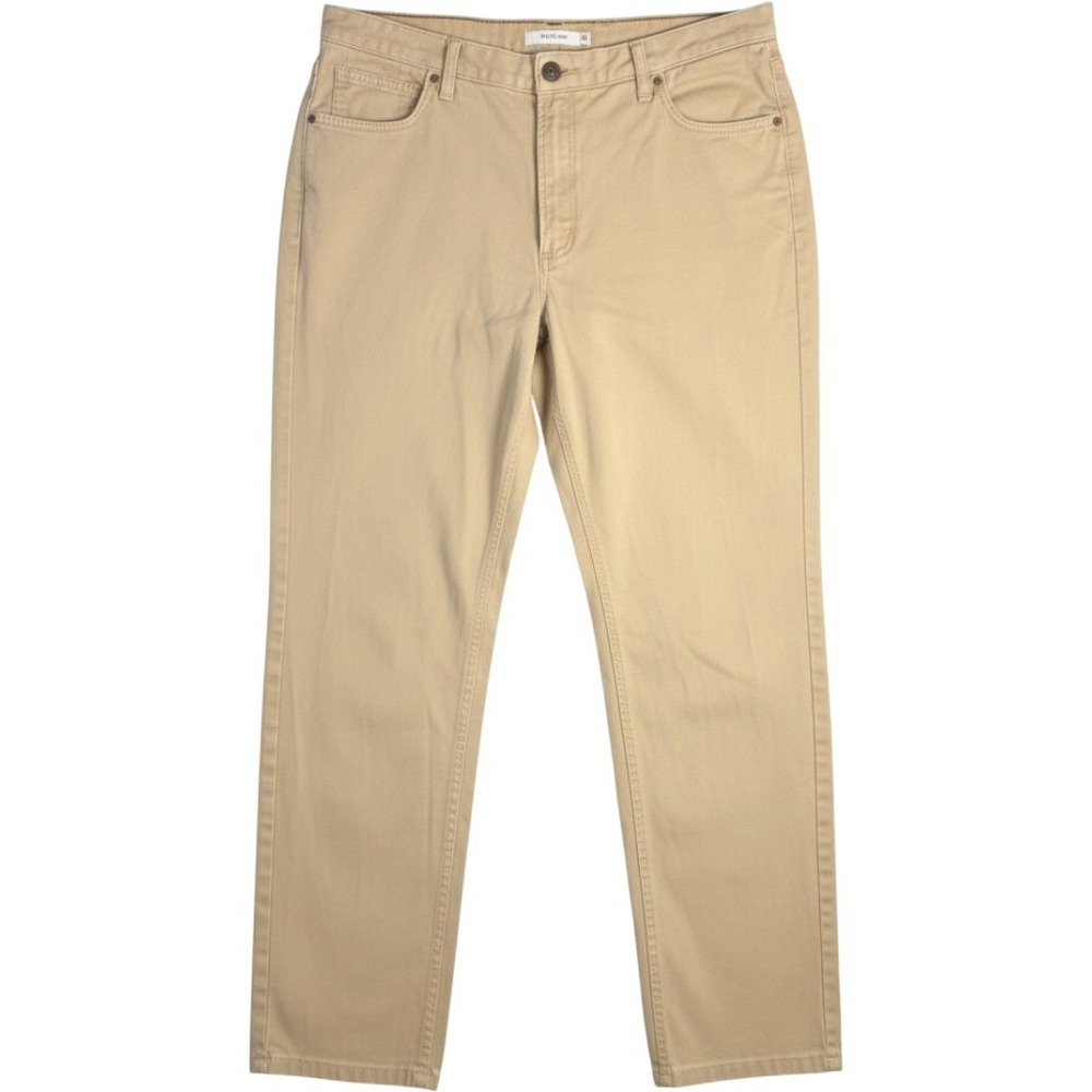 Lands End Mens 36 Relaxed Fit Chino Pants Tan Khaki Cotton Twill Straight Leg
